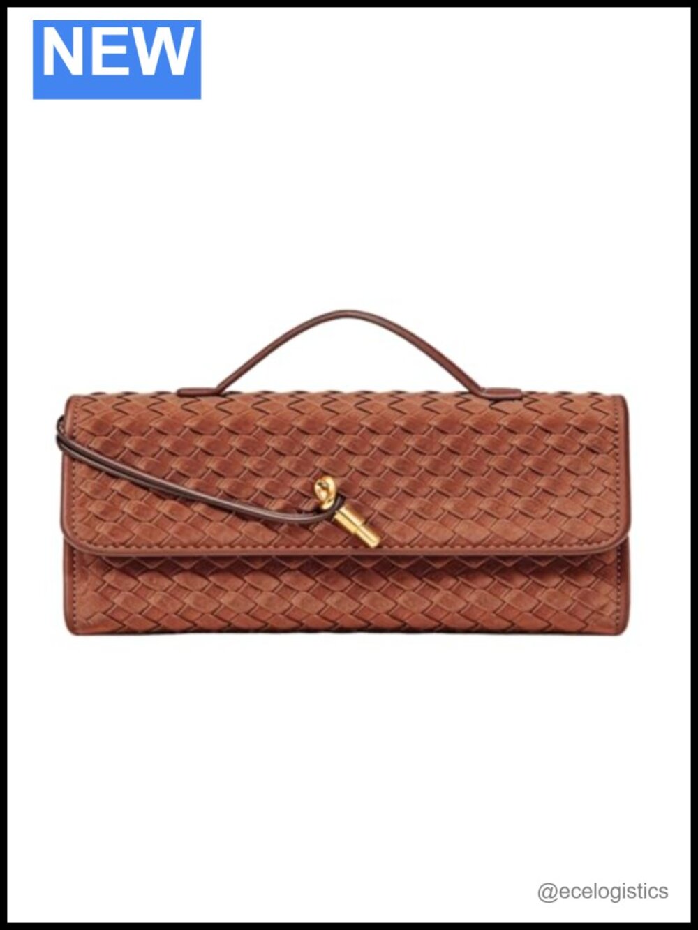 Suede Woven Evening Clutch Crossbody Handbag with Metal Buckle